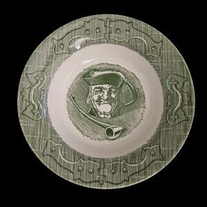 Royal Ironstone Old Curiosity Shop Green Fruit Dessert Bowls 5.5" Set of 3